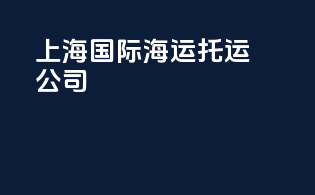 上海国际海运托运公司