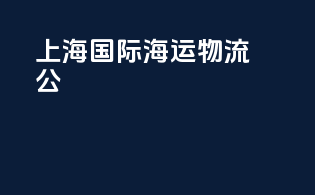 上海国际海运物流公