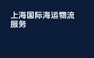 上海国际海运物流服务