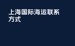 上海国际海运联系方式
