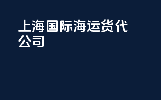 上海国际海运货代公司