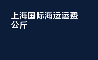 上海国际海运运费公斤
