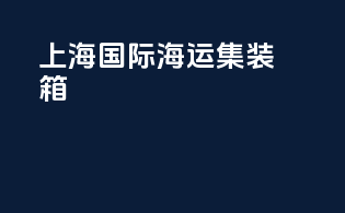 上海国际海运集装箱
