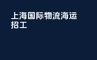 上海国际物流海运招工