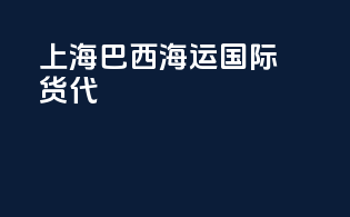 上海巴西海运国际货代