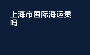 上海市国际海运贵吗