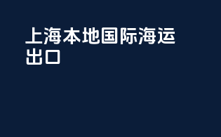 上海本地国际海运出口
