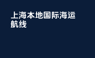 上海本地国际海运航线