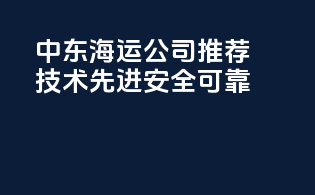 中东海运公司推荐：技术先进，安全可靠