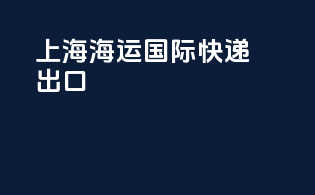 上海海运国际快递出口
