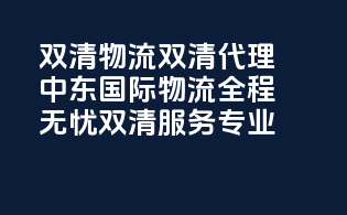 双清物流双清代理，中东国际物流全程无忧，双清服务专业