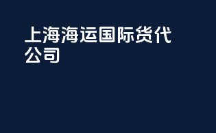 上海海运国际货代公司