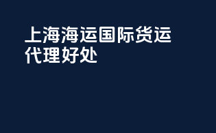 上海海运国际货运代理好处