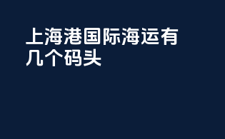 上海港国际海运有几个码头