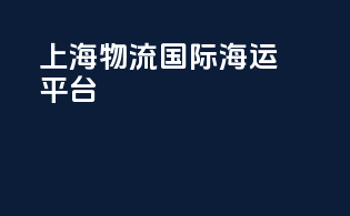 上海物流国际海运平台