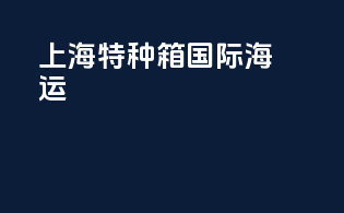 上海特种箱国际海运
