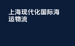 上海现代化国际海运物流