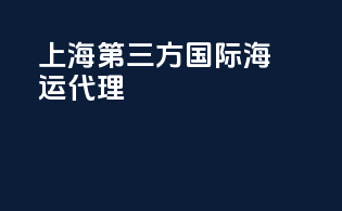 上海第三方国际海运代理
