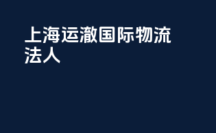 上海运澈国际物流法人