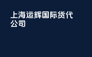 上海运辉国际货代公司