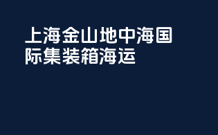 上海金山地中海国际集装箱海运