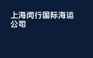 上海闵行国际海运公司