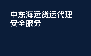 中东海运货运代理安全服务