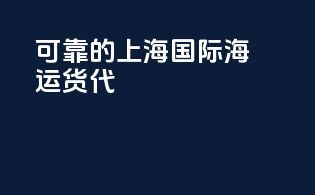 可靠的上海国际海运货代