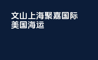 文山上海聚嘉国际美国fba海运
