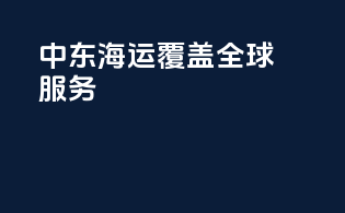 中东海运覆盖全球服务