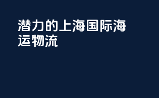 潜力的上海国际海运物流