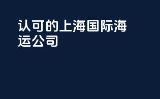 认可的上海国际海运公司