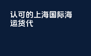 认可的上海国际海运货代