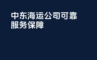 中东海运公司可靠服务保障