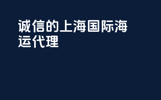 诚信的上海国际海运代理