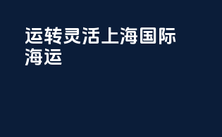 运转灵活上海国际海运