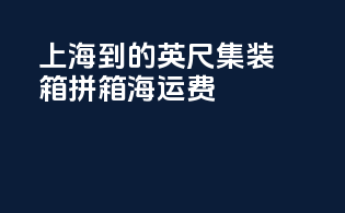 上海到genoa的20英尺集装箱拼箱海运费