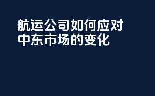 航运公司如何应对中东市场的变化