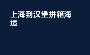 上海到汉堡拼箱海运