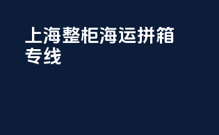 上海整柜海运拼箱专线