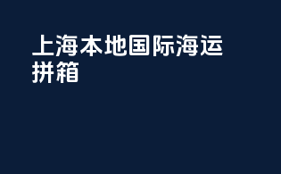 上海本地国际海运拼箱