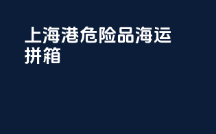 上海港危险品海运拼箱