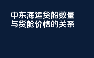 中东海运货船数量与货舱价格的关系