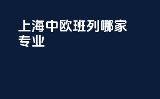 上海中欧班列哪家专业