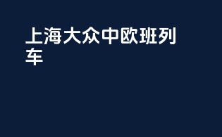 上海大众中欧班列车