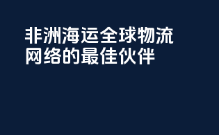非洲海运：全球物流网络的最佳伙伴