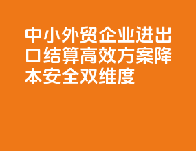 中小外贸企业进出口结算高效方案：降本 + 安全双维度