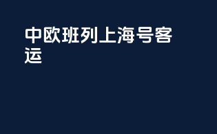 中欧班列上海号客运