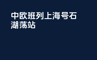 中欧班列上海号石湖荡站