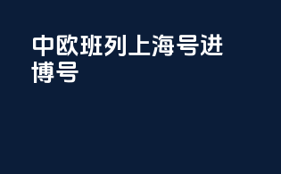 中欧班列上海号进博号